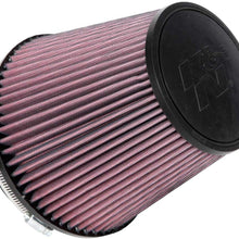 K&N Universal Clamp-On Air Filter: High Performance, Premium, Washable, Replacement Filter: Flange Diameter: 6 In, Filter Height: 6.5 In, Flange Length: 1 In, Shape: Round Tapered, RU-1042XD