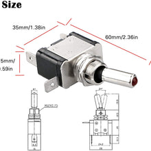 5pcs SPST LED Lighted Rocker Toggle Switch Linkstyle Marine Toggle Switch, On-Off LED Toggle Switch 12V 20A for Car RV Vehicles Truck Boat