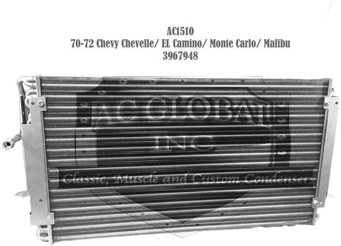 1970 1971 1972 AC Condenser Fits Chevy Chevelle Elcamino Lagun Malibu OEM 3967948