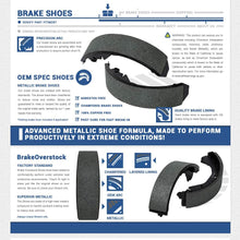 CSK01126 REAR Premium Advanced Metallic Formula Chamfered DRUM Brake Shoes