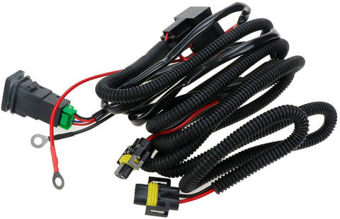 Modengzhe Universal Single Beam HID Relay Wiring Harness Kit for Cars, Compatible with Corolla VIOS Yaris TEANA Altima TIIDA FIT Qashqai