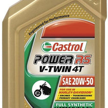 Castrol Oil 12892 POWER RS V-TWIN 20W50 1LTR