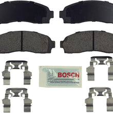 Bosch BE833H Blue Disc Brake Pad Set with Hardware for Select 1995-11 Ford, Mazda, and Mercury SUVs and Trucks - FRONT
