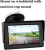 LeeKooLuu Car Rear View Monitor 4.3 LCD Color Display for Car/Truck/Vehicle Reverse View of Rear View Backup Camera System with Bracket Suction Cup Mount on Windshield Optional