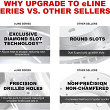 Rear Eline Series OE Replacement Brake Rotors Kit + Ceramic Pads A11229