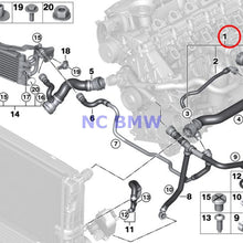 BMW Genuine Coolant Auxiliary radiator Top Hose From Engine To Radiator 335d
