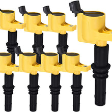 ENA Heavy Duty Set of 8 Ignition Coils compatible with Ford F150 F-150 F250 Expedition Explorer Mustang Lincoln Mercury 5.4L 4.6L 6.8L V8 V10 compatible with DG511 5C1584 C1541