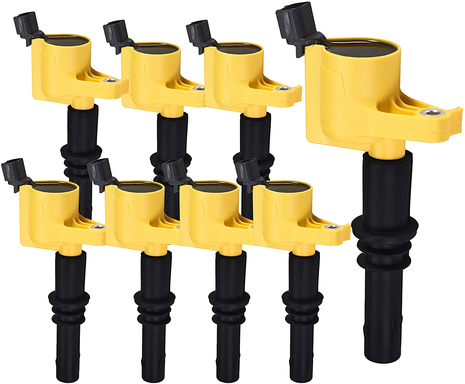 ENA Heavy Duty Set of 8 Ignition Coils compatible with Ford F150 F-150 F250 Expedition Explorer Mustang Lincoln Mercury 5.4L 4.6L 6.8L V8 V10 compatible with DG511 5C1584 C1541 (8)