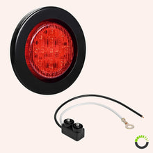 8pc 2.5" Amber + Red Round Trailer LED Marker Lights [DOT Approved] [Reflector Lens] [Grommet] [Flush-Mount] [Waterproof IP67] Marker Lights for Trailer Truck