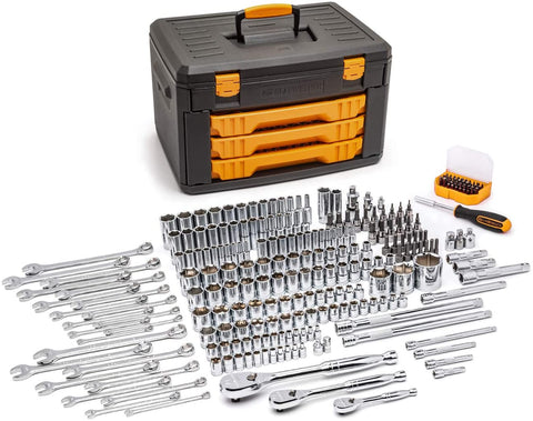 GEARWRENCH 219 Pc. Mechanics Tool Set in 3 Drawer Storage Box - 80940