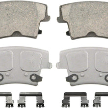 Wagner ThermoQuiet PD1057 Ceramic Disc Pad Set With Installation Hardware, Rear