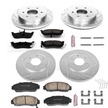 Power Stop K5822 Front & Rear Brake Kit with Drilled/Slotted Brake Rotors and Z23 Evolution Ceramic Brake Pads