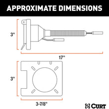 CURT 57672 Dual-Output 4-Way Flat Vehicle-Side to 7-Way RV Blade Trailer Wiring Adapter