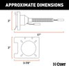 CURT 57672 Dual-Output 4-Way Flat Vehicle-Side to 7-Way RV Blade Trailer Wiring Adapter