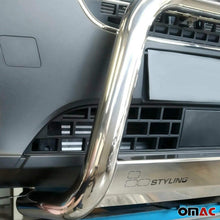 OMAC Auto Accessories Bull Bar | Stainless Steel Front Bumper Protector | Silver Grill Guard Fits for Nissan Rogue 2014-2017