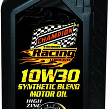 Champion Brands 4104H-EACH 'Racing' 10W-30 Semi-Synthetic Motor Oil - 1 Quart Bottle
