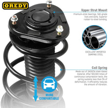 OREDY Rear Pair Complete Shocks Struts Coil Spring Assembly Kit Compatible with Toyota Corolla/Matrix and Pontiac Vibe FWD 2003 2004 2005 2006 2007 2008#171373L 171373R 15371 15372