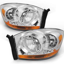 For Dodge Ram Truck OE Replacement Chrome Bezel Headlights Driver/Passenger Head Lamps Pair New