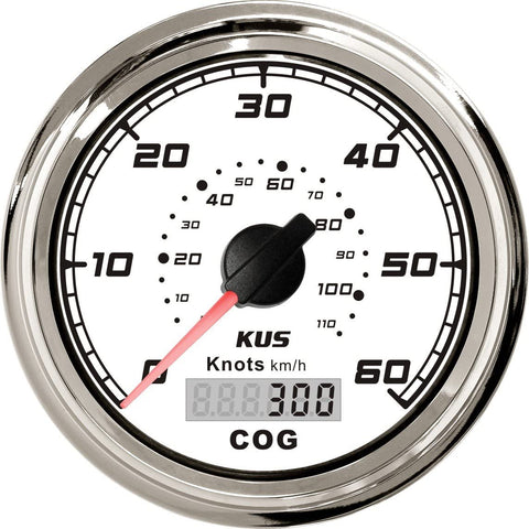 KUS Waterproof GPS Speedometer Speed Gauge 0-60Knots for Boat Yachts 85mm 12V/24V