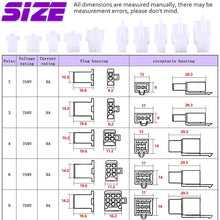 Swpeet 400Pcs 6.3MM Automotive Electrical Wire Connectors Kit, 6.3mm 1 2 3 4 6 8 9 Pin Automotive Electrical Wire Connectors Pin Header Crimp Wire Terminals (6.3mm, Assortment Kit)