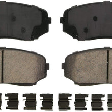Wagner QuickStop ZD1258A Ceramic Disc Pad Set Includes Pad Installation Hardware, Front