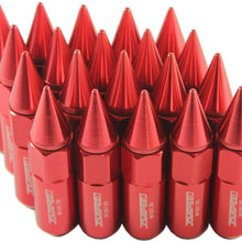 JDMSPEED New Red 20PCS M12X1.5 Cap Spiked Extended Tuner 60mm Aluminum Wheels Rims Lug Nuts