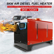 5KW 24V Car Truck Fuel Heater Parking Fuel Air Heater for Car Interior Thawing Car Start Car Glass Fog Defrosting Red