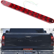 iJDMTOY 15-Inch Truck Trailer Tailgate Red LED ID Light Bar Compatible With Chevrolet Dodge Ford GMC Nissan Toyota etc, Functions as Tail Light, Brake Lamp & Turn Signal Lights, Dark Red Lens