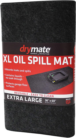 Drymate XL Oil Spill Mat (36 Inches x 60 Inches), Premium Absorbent Oil Mat – Reusable/Durable/Waterproof – Oil Pad Contains Liquids, Protects Garage Floor Surface (Made in The USA)