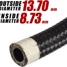 25 Ft 6AN AN-6 Nylon and Stainless Steel Braided Fuel Hose