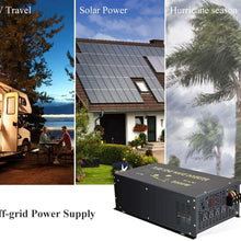 WZRELB 7000W 24V 120V Pure Sine Wave Power Inverter 4 AC Outlets Wired Remote Control,RV, Camping