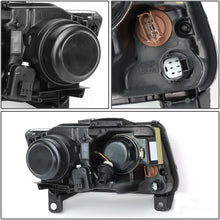 DNA Motoring HL-COMPASSLL-BK Black Housing Amber Signal Projector Headlights With LED DRL For 11-13 Compass