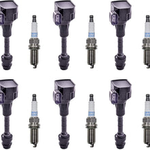 Set of 6 Herko Automotive Ignition Coils + 6 Platinum TT Spark Plugs PKH16TT For Infiniti FX35, G35, M35, Nissan 350Z