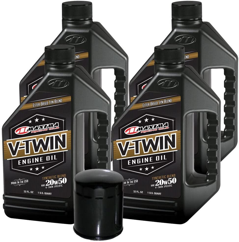 MaximaHiflofiltro VTEOCK25 Synthetic Blend Engine Oil Change Kit for Harley Davidson Evolution V-Twin