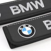 Car Interior Seat Belt Covers for Adults Black Shoulder Pads Seatbelt Cover pad with Embroidered Emblem Accessories Compatible for BMW Great idea for a Gift to The Driver! 2 pcs