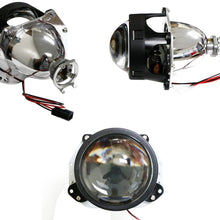 iJDMTOY (2) 3.0-Inch H1 Bi-Xenon HID Projector Lens w/DTM Style Square LED Halo Rings Daytime Running Light Shroud Compatible With Headlight Retrofit, Custom Headlamps Conversion