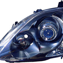 Depo 317-1145PXAS2 Honda Civic Hatch Back Black Headlight Projector Assembly Set (Left and Right)