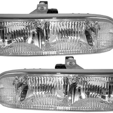 Aftermarket Replacement Driver and Passenger Set Headlights Compatible with 98-05 Blazer 98-04 S10 Pickup 16526217 16526218