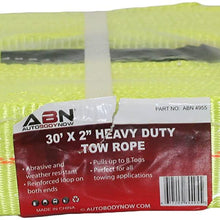 ABN Tow Strap with Reinforced Loops 2in x 30ft Vehicle Recovery Rope 16,000 lbs Pound Capacity Recovery Strap