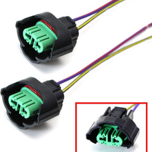 iJDMTOY (2) OEM H11 H8 Female Adapters Wiring Harness Sockets w/ 4-Inch Wire Pigtails For Headlights or Fog Lights Use