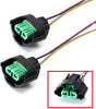 iJDMTOY (2) OEM H11 H8 Female Adapters Wiring Harness Sockets w/ 4-Inch Wire Pigtails For Headlights or Fog Lights Use