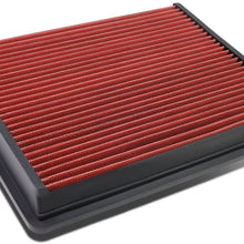 Replacement for Chevy/GMC/Cadillac Truck/SUV Reusable & Washable Replacement High Flow Drop-in Air Filter (Red)