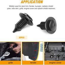 GOOACC OEM # N805155-S Interior Door Panel Clip Nylon Automotive Clips Rivet Retainer Fender Bumper Fasteners Clips for Ford and Dodge (2919T Qty: 25 for Ford)