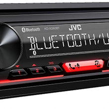 JVC KD-X260BT Built-in Bluetooth, AM/FM, USB, MP3, Pandora, Spotify, iHeartRadio Digital media receiver, Works with Apple and Android Phones, iPod/iPhone Music Playback / FREE ALPHASONIK EARBUDS