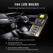 KAFEEK 20x T10 Wedge 194 168 2825 W5W LED Bulbs, Super Bright 2-2835 Chipset, CAN-Bus Error Free, Interior Lights, License Plate Dome Map Door Courtesy Park Lights,Xenon White