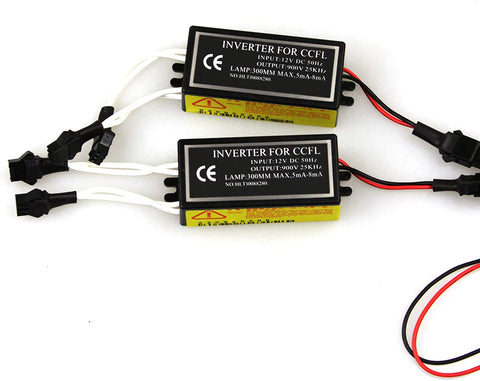 2PC High Power CCFL Inverter Ballast Replacement For Aftermarket Spyder/Anzo Halo Ring Devil Eye Headlight Up to 300mm