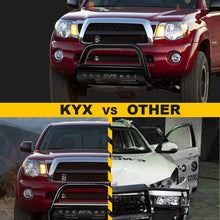 KYX Bull Bar with Light Bar for 2005-2015 Toyota Tacoma, Pickup Truck 3" Tubing Brush Push Bar Off-Road Front Bumper Grille Guard Exterior Accessories, Black