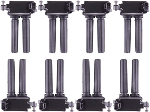 MAS Permanence Ignition Coil Pack UF504 Compatible with 2005-2019 5.7L 6.1L 6.4L V8 Dodge Challenger Charger Durango Magnum Ram 1500 2500 3500 Jeep Commander Grand Cherokee Chrysler 300 Aspen