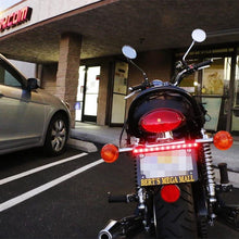 iJDMTOY (1) Brilliant Red Universal 12-SMD LED Aluminum Bar Compatible With Motorcycle Bike ATV Car RV SUV, etc On Brake Tail Light & Left/Right Turn Signal Lamp