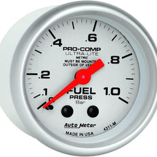 Auto Meter 4311-M Ultra-Lite Mechanical Fuel Pressure Gauge